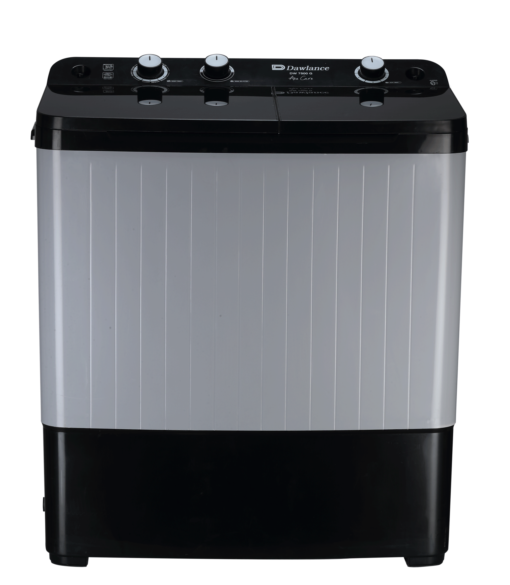 Dawlance WM DW-7500 TWIN TUB GLASS LID BLACK/GREY